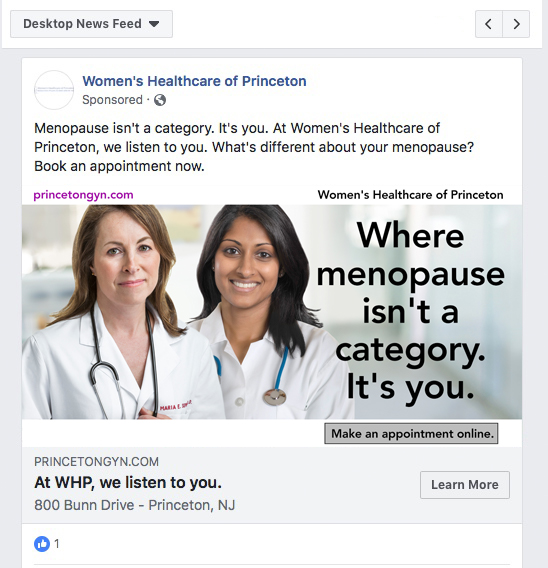 Princeton Gyn Facebook Ad